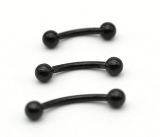 Classic Black Curve Barbell Eyebrow Ring