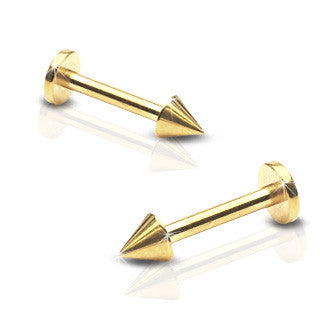 Gold Plated Labret Spike