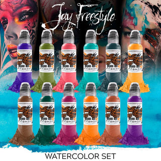 World Famous Tattoo Ink - Jay Freestyle Water Colors Set - 1oz