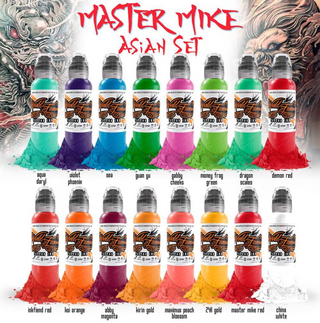 World Famous Tattoo Ink - Master Mike Asian Set