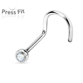Nose Screw with Clear CZ