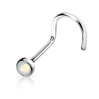 Nose Screw with Opal Stone