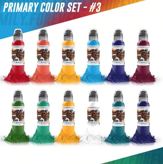 World Famous Tattoo Ink - Primary Color Set #3 (1oz)