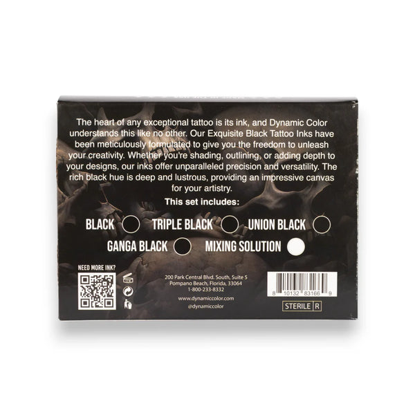 Dynamic - Black Collection 1oz Tattoo Ink Color Set