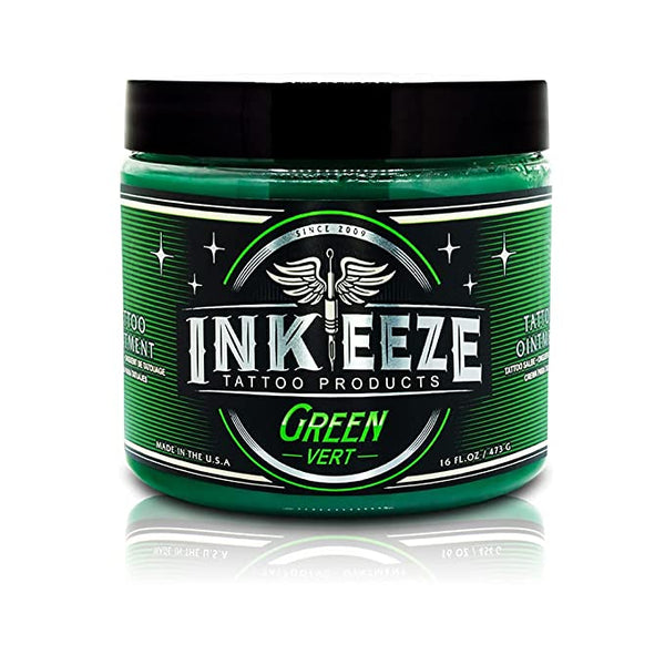 INKEEZE - Green Tattoo Ointment - 16oz Jar