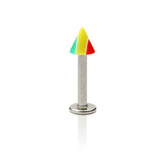 Rasta Stripe Spike Labret/Monroe